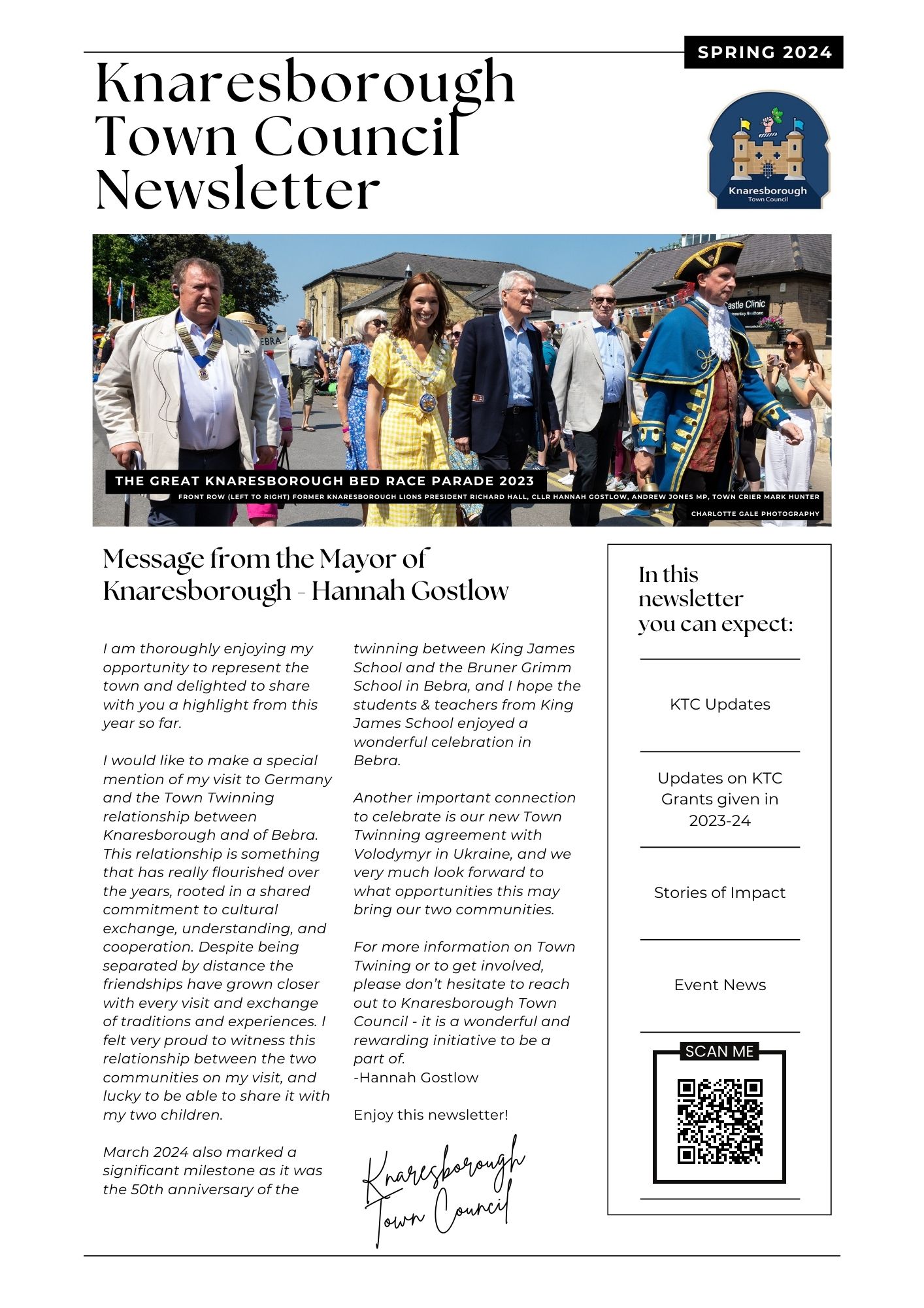 Knaresborough Town Council Newsletter Spring 2024