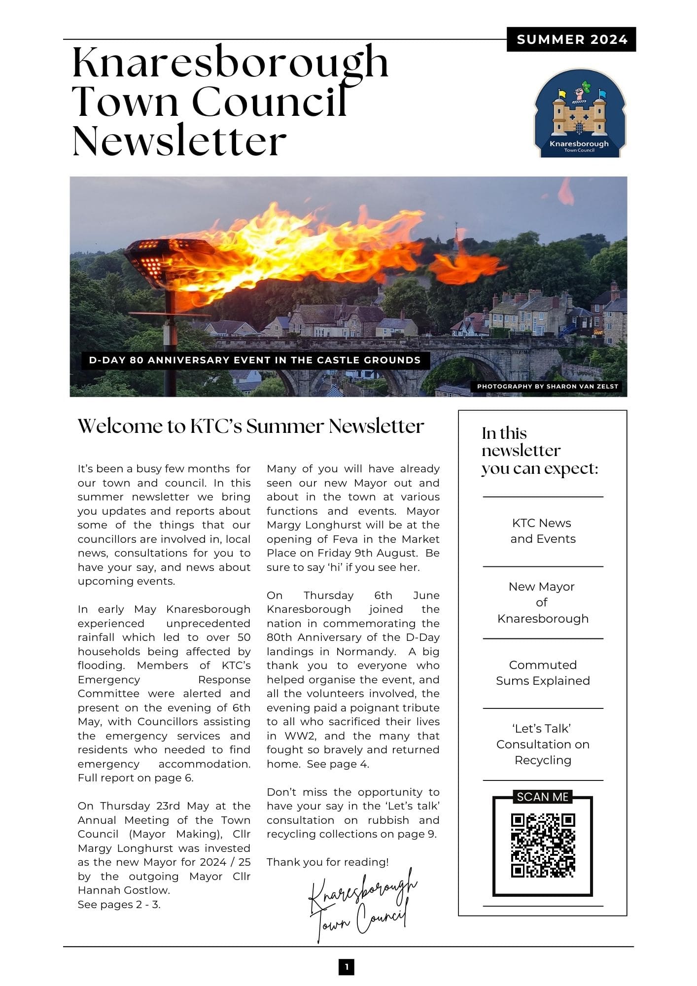 Knaresborough Town Council Newsletter Summer 2024